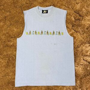 90s Sleeveless Hawaiian Tee Blue Medium